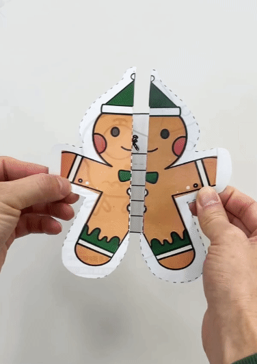 [카드]크리스마스 쿠키 양면 접이식 카드